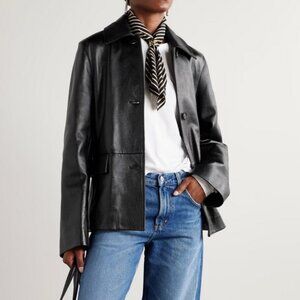 Bernardo (from Nordstrom) Y2K style leather jacket -size S, black butter soft le